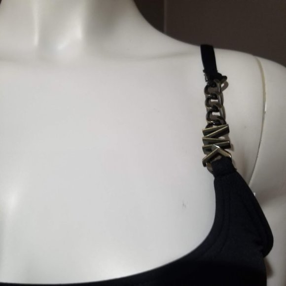 Michael Kors Logo Chain Scoopneck One Piece Swimsuit Black - Picture 3 of 11